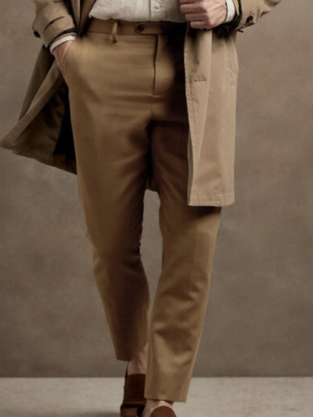 Banana Republic Italian Cotton-Linen Suit Pant Brown 32R NWT